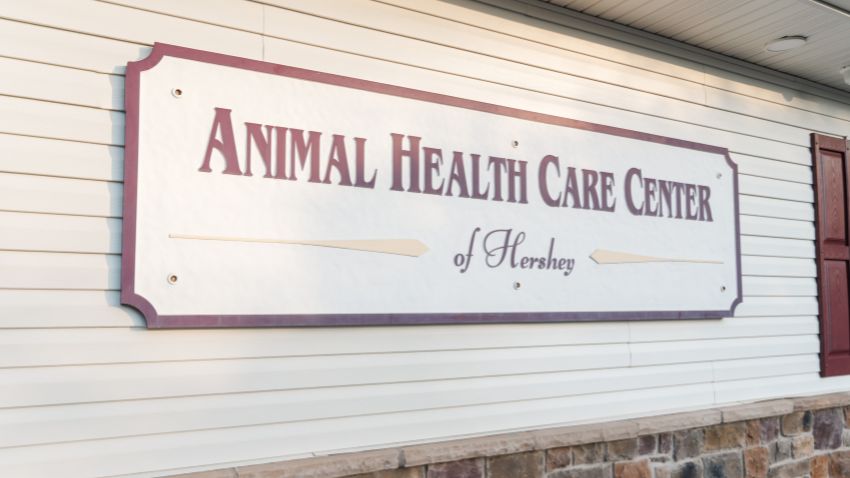 Animal Health Care Center of Hershey building sign